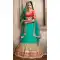 Green Color Net Circular Style Lehenga Choli | FH479674060