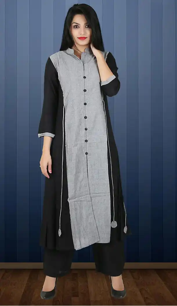 Slate Color Cotton Readymade Ladies Kurtas | FH482674401