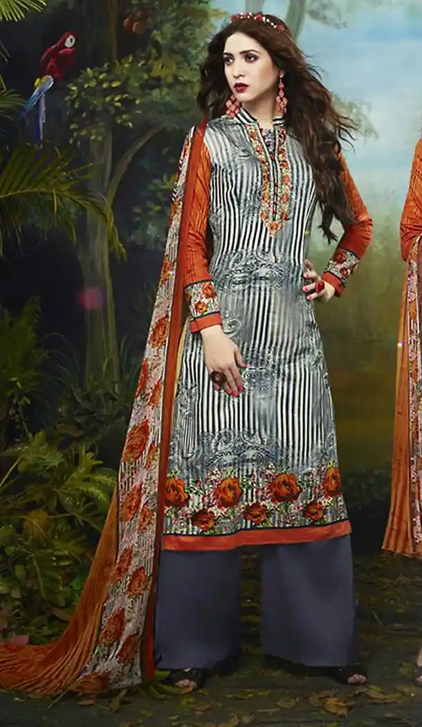 Off White Color Cotton Straight Cut Casual Palazzo Suit | FH486074781