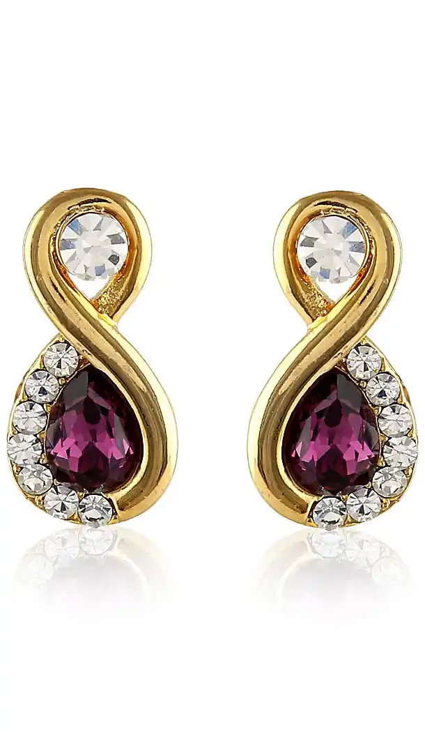 Gold Color Brass American Diamond Fashion Chandelier Earring | FH486874848