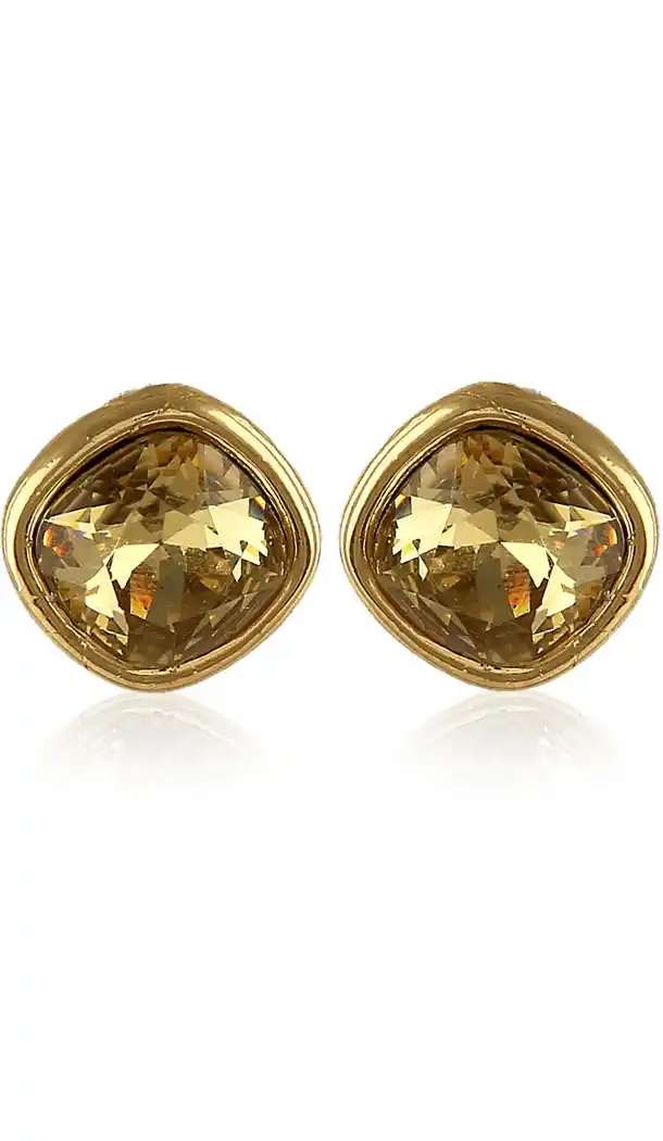 Gold Color Brass Stone Fashion Earring | FH486874852