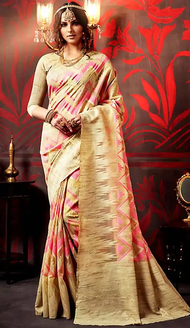 Brown Color Silk Contemporary Saree Blouse | FH488575060