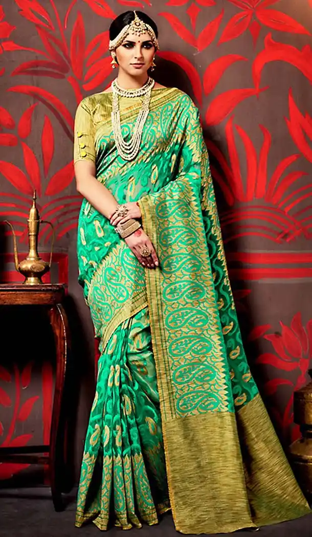 Printed Silk Brown Color Contemporary Saree Blouse | FH488575062
