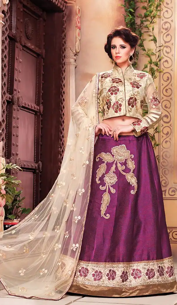 Deep Pink Color Art Silk Circular Style Designer Lehenga Choli | FH489775203