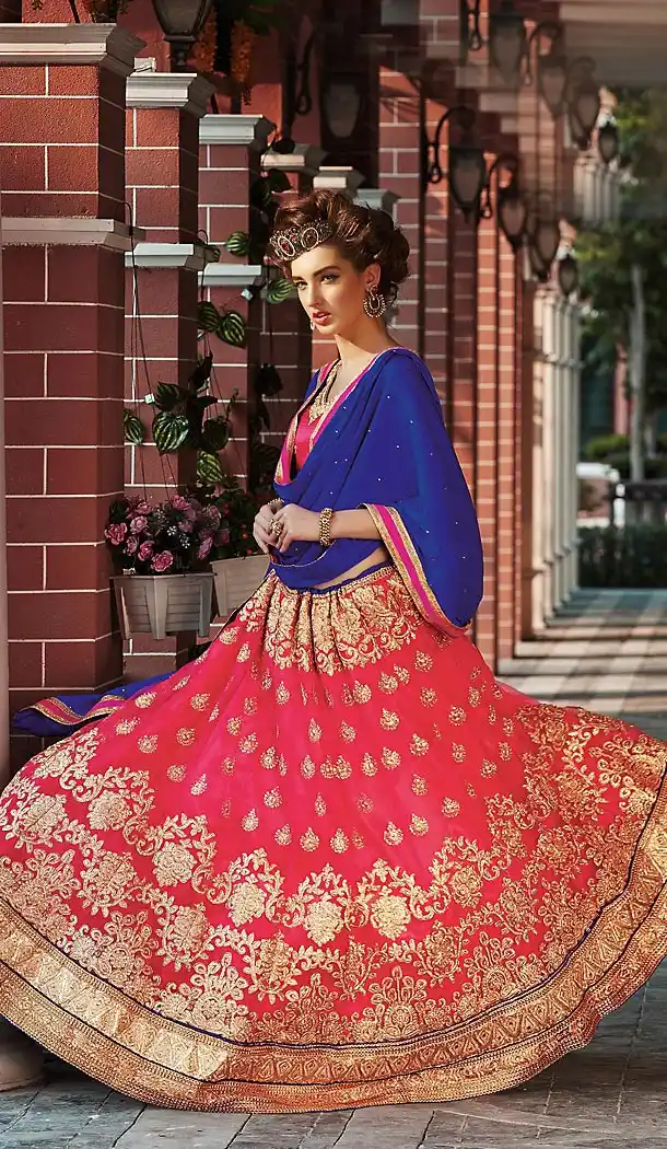 Pink Color Net Circular Style Party Wear Lehenga Choli | FH489875249