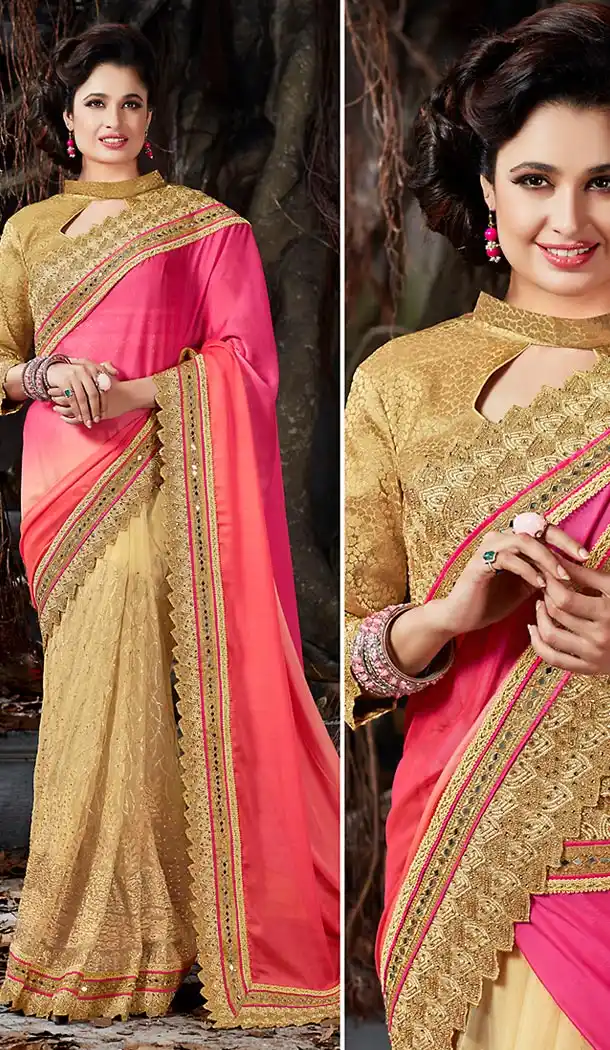 Pink Color Chiffon Designer Ethnic Wear Saree | FH492375537
