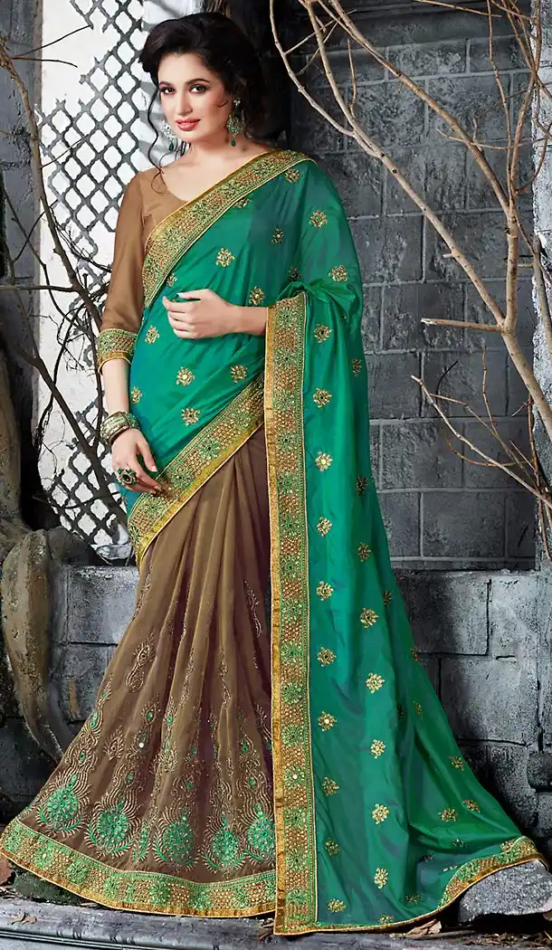 Green Color Art Silk Designer Ethnic Wear Saree | FH492375539