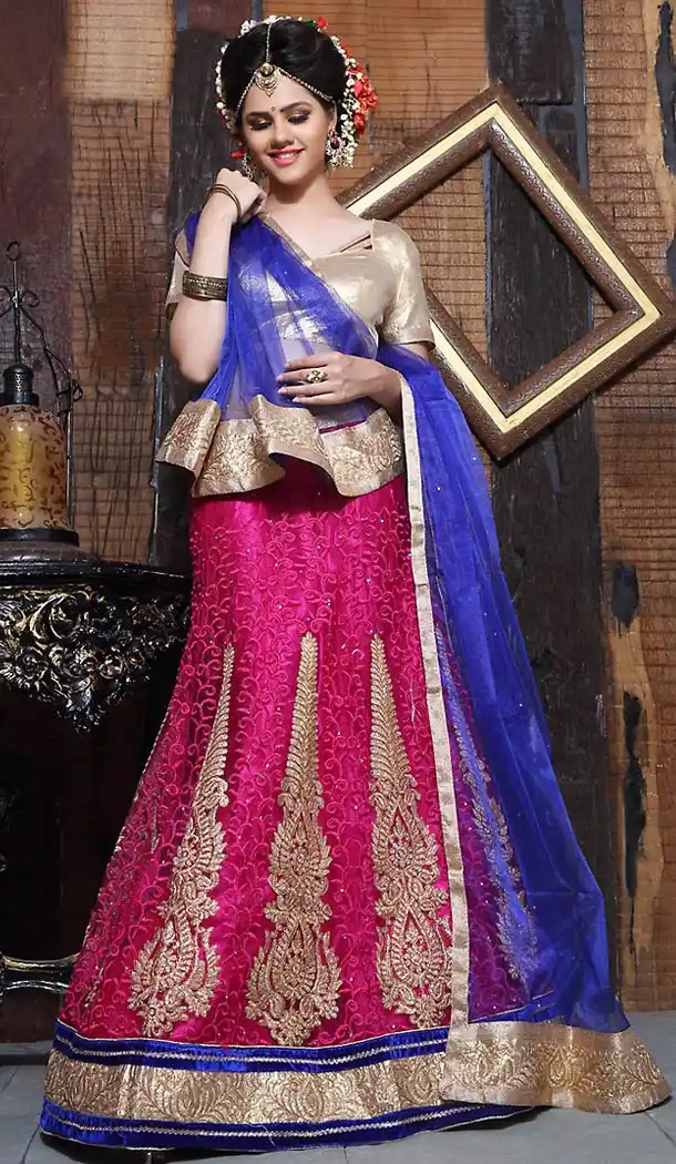 Pink Color Net A Line Style Party Wear Lehenga Choli | FH497176192