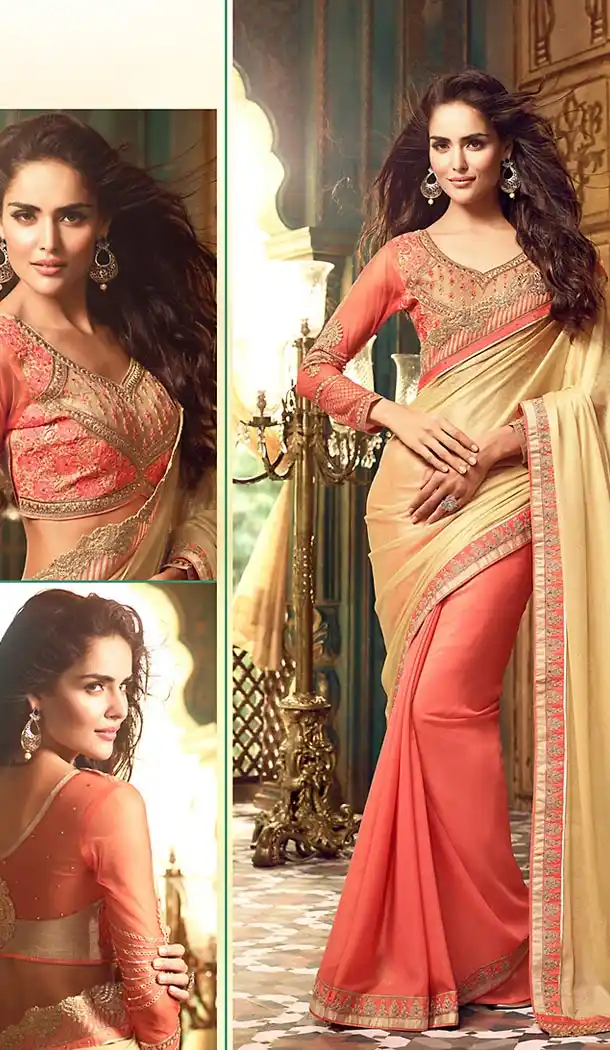 Beige Color Georgette Party Wear Saree Blouse | FH499376425