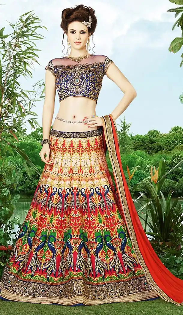 Off White Color Silk Circular Style Designer Lehenga Choli | FH499976481