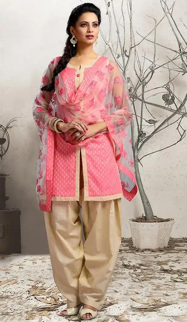 Chanderi Silk Pink Color Achkan Punjabi Patiyala Readymade Dresses | FH500476568
