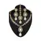 White,Gold Color American Diamond,Stone Work Fashion Necklaces Set | FH500776602