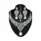 Grey,Silver Color American Diamond,Stone Work Fashion Necklaces Set | FH500776609