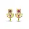 Purple,Gold Color American Diamond Work Fashion Chandelier Earring | FH502476787