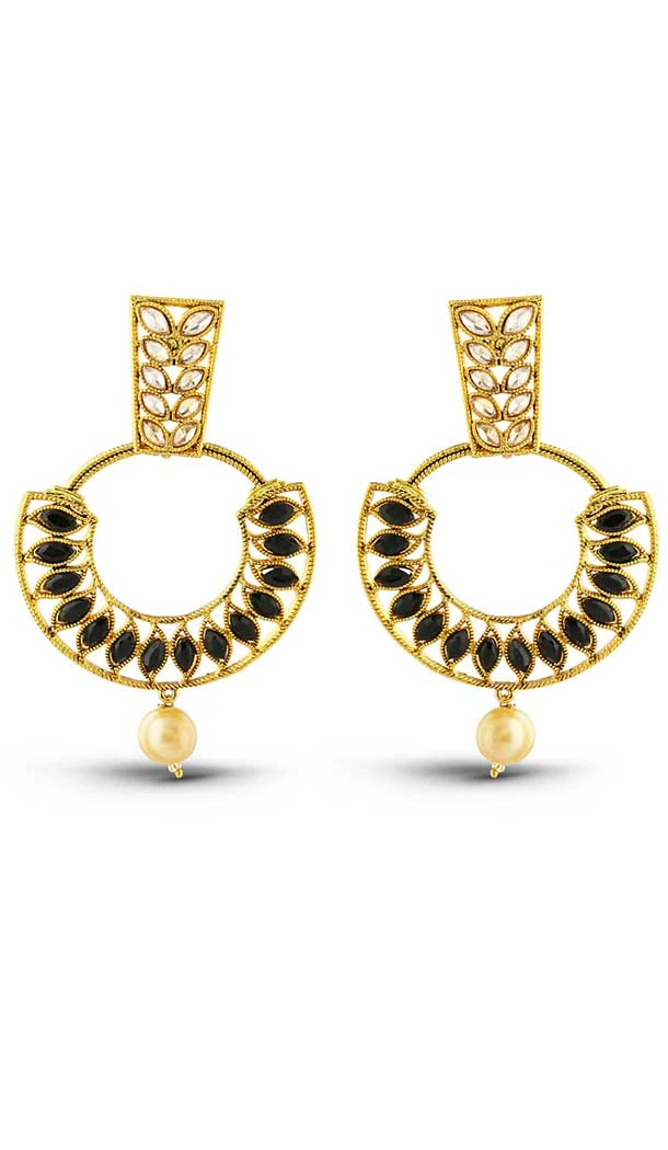 Blue,Gold Color Stones Artificial Chandelier Earring | FH502576801