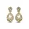 White and Gold Color American Diamond Artificial Chandelier Earring | FH502776820