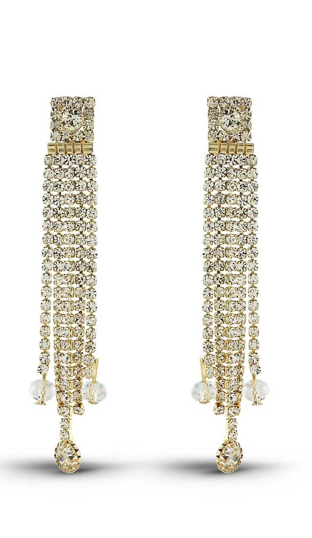 White Gold Color American Diamond Fashion Ear Thread Earring | FH503076846