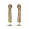 Gold Brown Gold Color American Diamond Fashion Ear Thread Earring | FH503076847