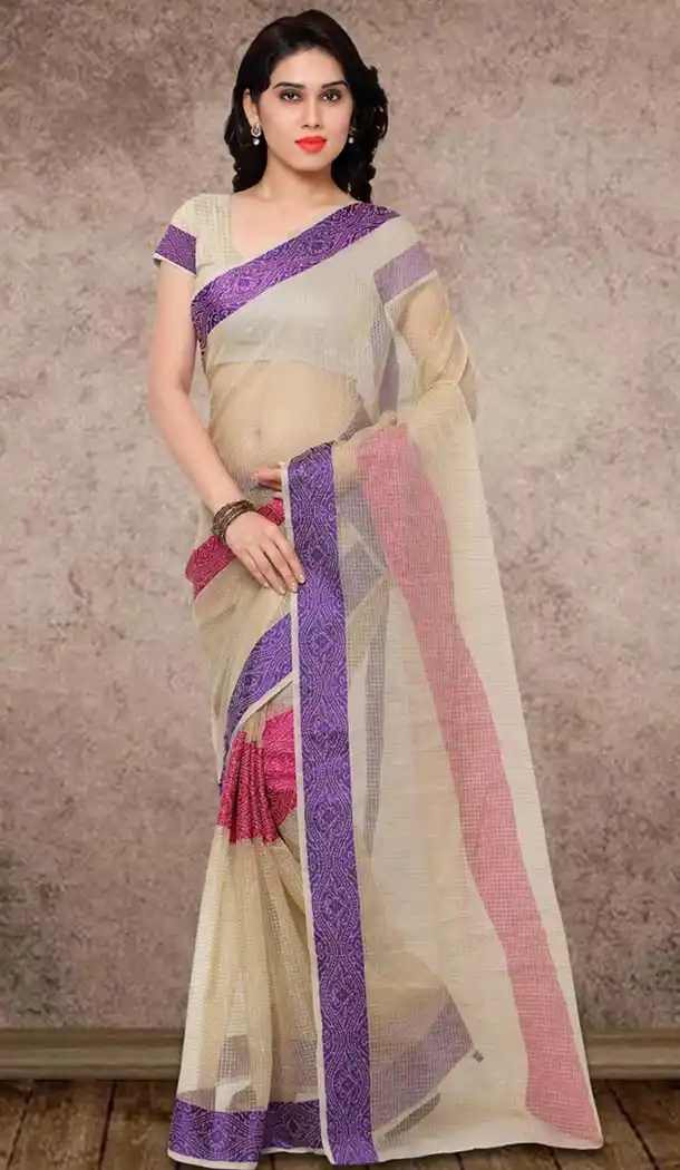Banarasi Silk Casual Wear Saree in Beige Color | FH513378185