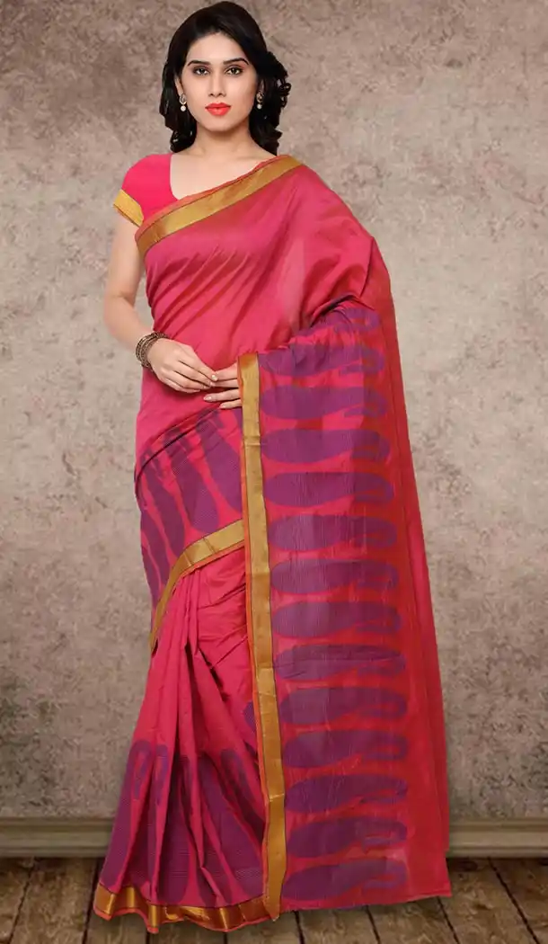 Banarasi Silk Casual Wear Saree in Pink Color | FH513378193