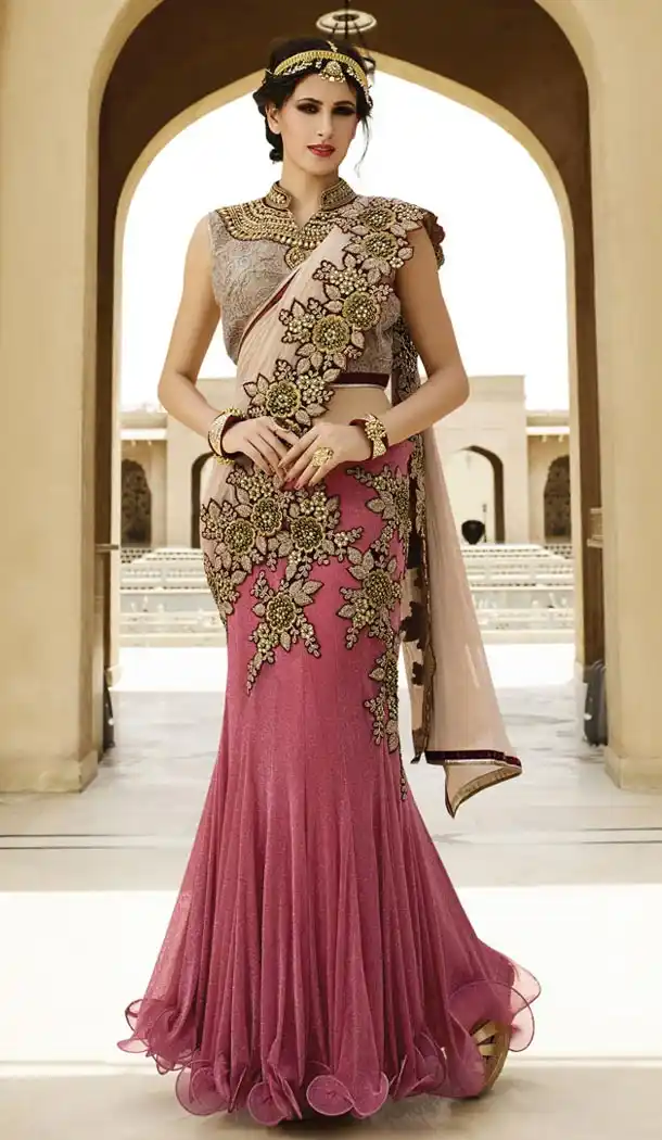 Pink Color Silk Mermaid Cut Style Designer Lehenga Choli | FH513678227