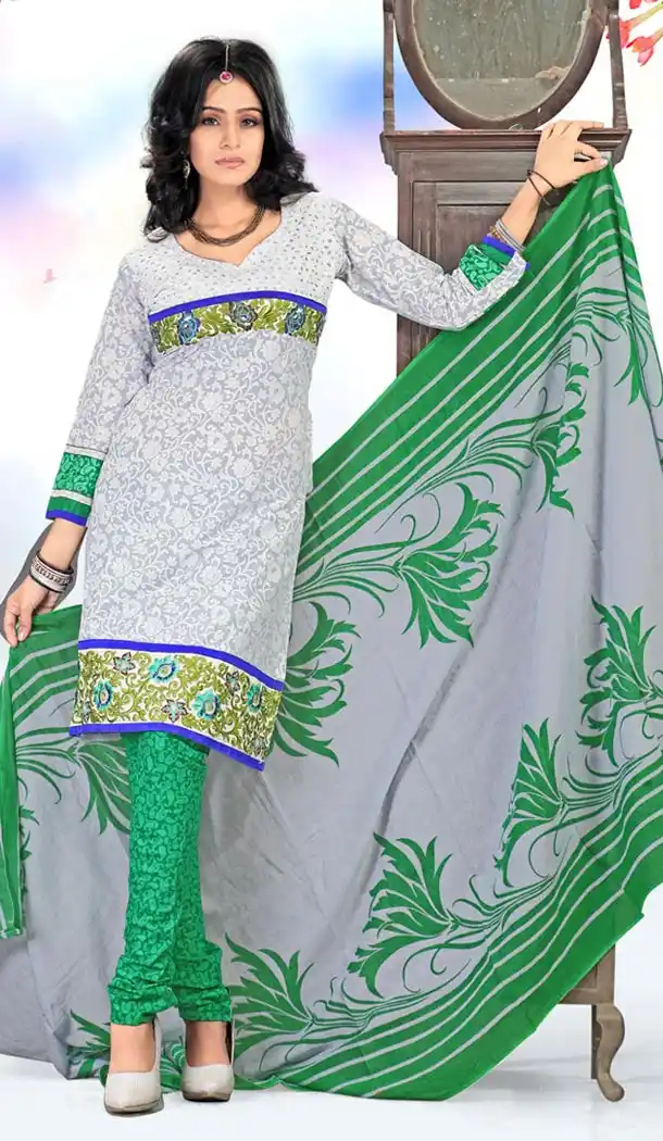 Cotton Fabric Casual Daily Wear Salwar Kameez in White Color | FH514478308