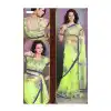 Designer Style Wedding Bridel Saree in Parrot Green Color Net | FH515778478