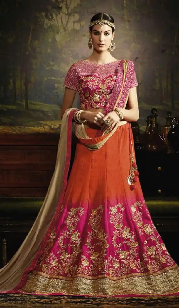 Circular Style Silk Fabric Designer Lehenga Choli in Deep Pink | FH518278758