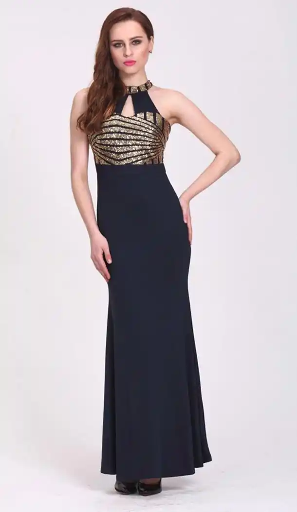 Georgette Fabric A-line Style Readymade Kurtis in Navy Blue Color | FH518678787