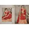 Pure Silk Red Color Sangeet Mehndi Wear Lehenga Choli | FH521879143