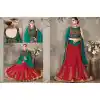 Pure Silk Crimson Color Sangeet Mehndi Wear Lehenga Choli | FH521879145