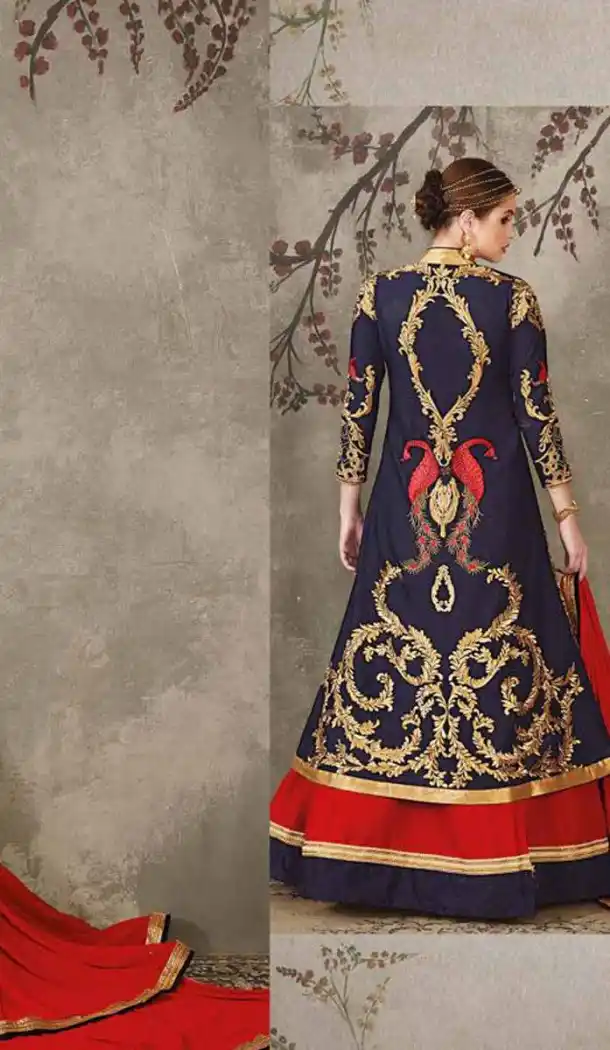 Pure Silk Red Color Sangeet Mehndi Wear Lehenga Choli | FH521879146
