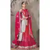Georgette Deep Pink Color Sangeet Mehndi Wear Lehenga Choli | FH521879148