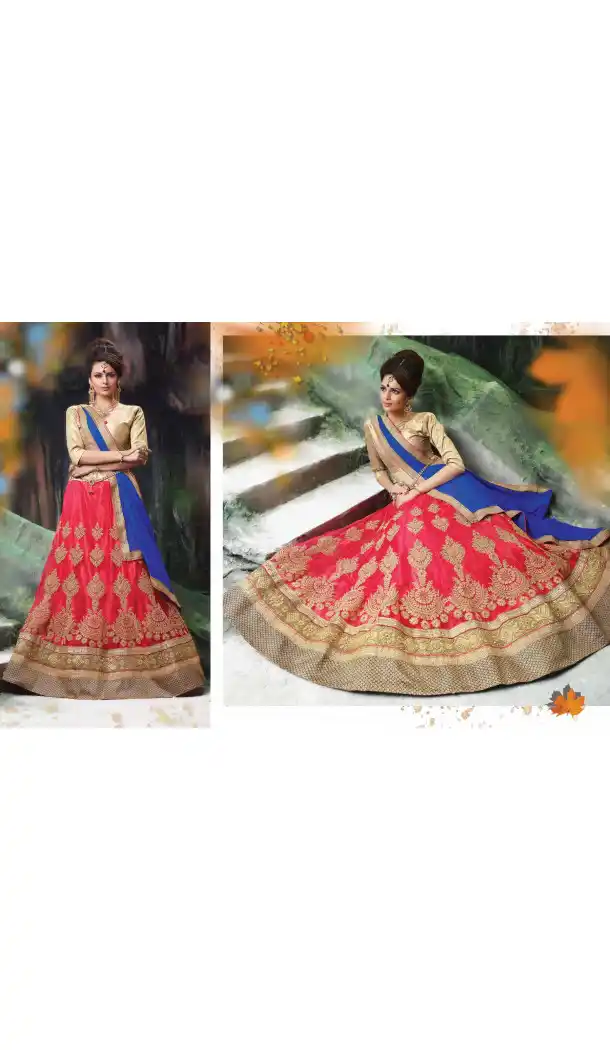 Deep Pink Color Net Embroidered Traditional Wear Lehenga Choli | FH523879329