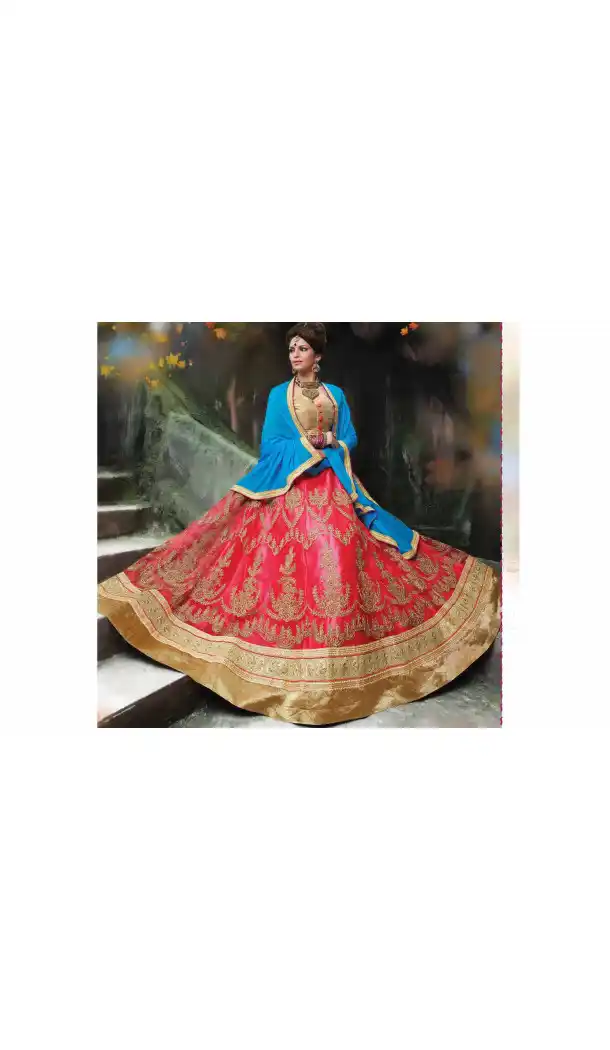 Deep Pink Color Net Embroidered Traditional Wear Lehenga Choli | FH523879332