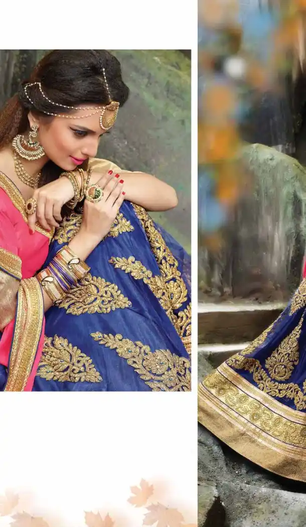 Orange Color Net Embroidered Traditional Wear Lehenga Choli | FH523879334