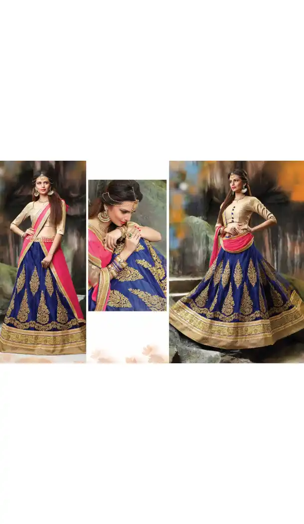Orange Color Net Embroidered Traditional Wear Lehenga Choli | FH523879334