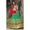 Chrome Green Color Net Embroidered Traditional Wear Lehenga Choli | FH523879337