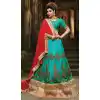 Turquoise Color Silk A Line Style Traditional Lehenga Choli | FH524079355