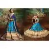 Sky Blue Color Net Circular Style Crystals Stones Traditional Lehenga Choli FH524279374