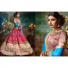 Deep Pink Color Net Circular Style Crystals Stones Traditional Lehenga Choli FH524279375