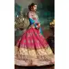 Deep Pink Color Net Circular Style Crystals Stones Traditional Lehenga Choli FH524279375