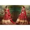 Crimson Color Net Circular Style Crystals Stones Traditional Lehenga Choli FH524279376
