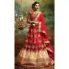 Crimson Color Net Circular Style Crystals Stones Traditional Lehenga Choli FH524279376