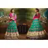 Emerald Color Net Circular Style Crystals Stones Traditional Lehenga Choli FH524279381