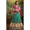 Emerald Color Net Circular Style Crystals Stones Traditional Lehenga Choli FH524279381