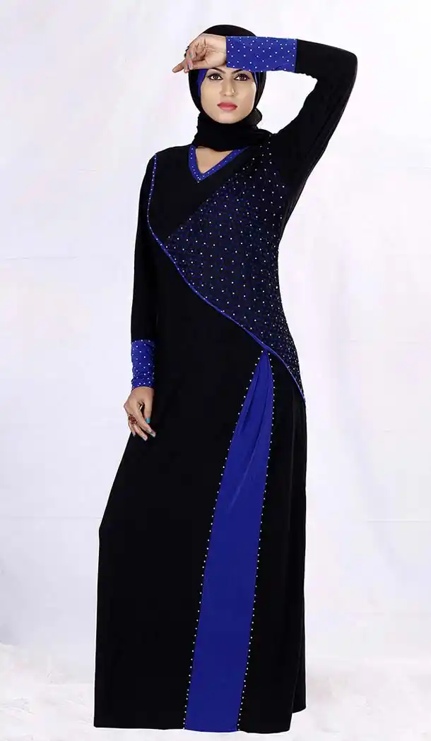 Lycra Islamic Burqa Hijab and Abaya Collection in Black | FH525379508