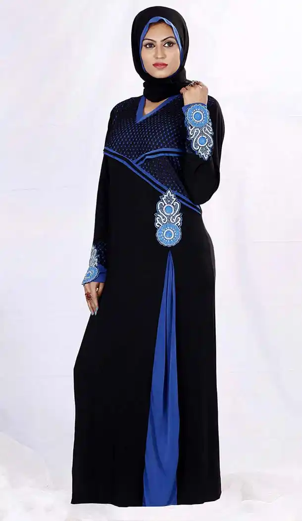 Islamic Burqa Hijab and Abaya Collection in Lycra Black | FH525379509