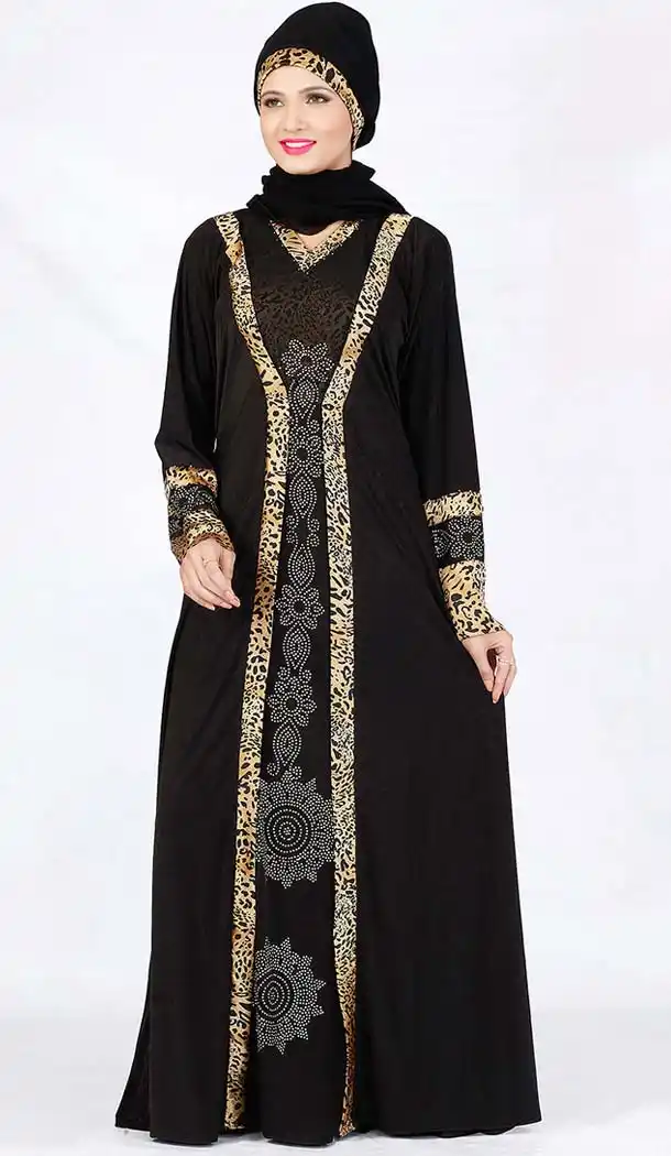 Abaya Collection and Burqa Hijab Islamic in Lycra Black | FH525379515