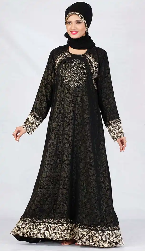 Abaya Collection and Burqa Hijab Islamic in Lycra Black | FH525379518